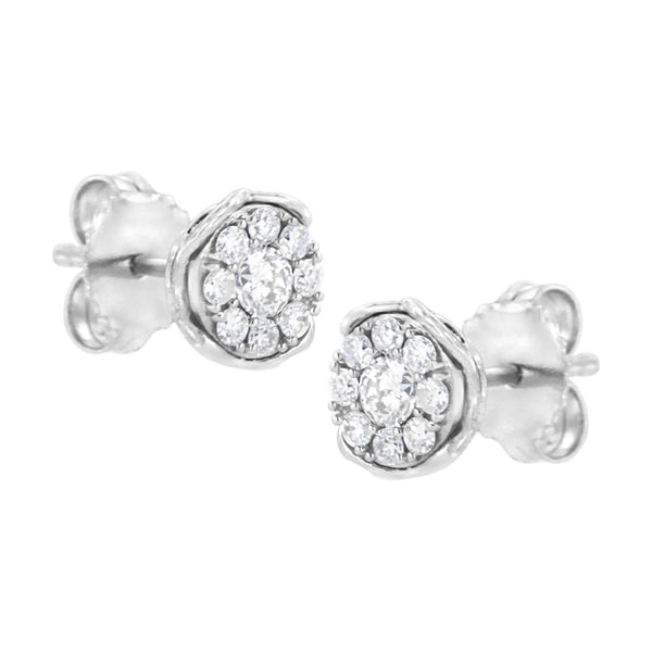 .925 Sterling Silver 1/2 cttw Lab Grown Diamond Composite Earring (F-G Color, VS2-SI1 Clarity)